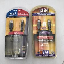 NOS Belkin 1394 IEEE Firewire 6 pinos para 4 pinos cabine 4,5 m e cabo USB2 3m LEIA comprar usado  Enviando para Brazil