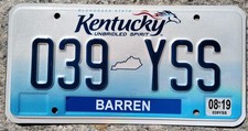 Targa kentucky originale usato  Biella