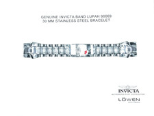 Autêntico Invicta Lupah 90069 pulseira de aço banhada a íons pretos / pulseira de relógio de 30 mm, usado comprar usado  Enviando para Brazil