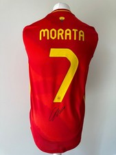 Camisa ALVARO MORATA assinada - Espanha Euro 2024 -PROVA/COA - Real Madrid Atlético comprar usado  Enviando para Brazil
