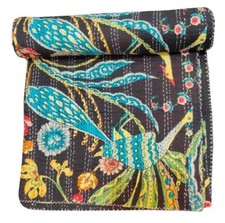 Colcha decorativa kantha edredón ropa de cama algodón hecha a mano segunda mano  Embacar hacia Mexico