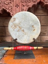 Usado, Antiga placa de rolamento Chapati de pedra de mármore cozinha e broche com suporte comprar usado  Enviando para Brazil