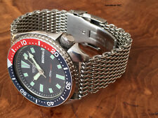 BANDA DE MALHA DE AÇO INOXIDÁVEL 22 MM SERVE PARA SEIKO DIVER'S 7002,7S26 SKX007 SKX009 011 comprar usado  Enviando para Brazil