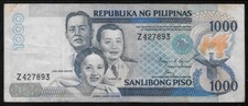 Filipinas 1991-94 1000 (1.000) Piso P 174a tons marrons sujos muito bom estado comprar usado  Enviando para Brazil