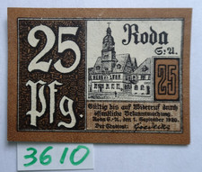 ALEMANHA 1920 - STADT RODA / SAKSONIA - 25 Pfg - AU/UNC - Gra R32.7b - MARCA D'ÁGUA comprar usado  Enviando para Brazil