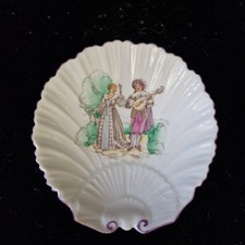Saboneteira/bandeja de pinos vintage Shelley England porcelana óssea em forma de concha, usado comprar usado  Enviando para Brazil