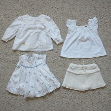 Lote de Roupas de Verão Baby Gap M&S Menina 6-12M Vestido Top Branco Primavera Verão Algodão comprar usado  Enviando para Brazil