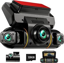 Dash Cam 4 canais 360° frontal traseira interna DashCam, câmera de carro FHD 1080P 128GB comprar usado  Enviando para Brazil