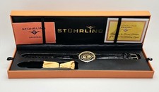 Relógio Stuhrling Symphony Original Masculino Couro Esqueleto Quartzo 40mm 8", usado comprar usado  Enviando para Brazil