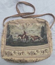 Usado, Bolsa tiracolo vintage cavalos cowboy tapeçaria Sachel Suade bolsa ocidental  comprar usado  Enviando para Brazil