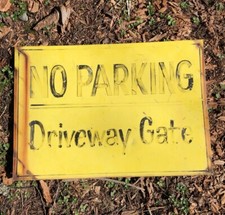 Placa publicitária automática de óleo gasolina década de 1950 metal antigo SEM ESTACIONAMENTO ~ PORTÃO DE GARAGEM comprar usado  Enviando para Brazil