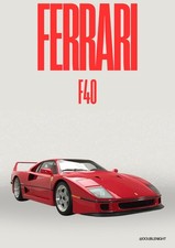 Ferrari f40 poster for sale  RIPLEY