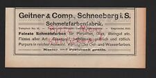 Schneeberg werbung 1908 gebraucht kaufen  Leipzig