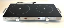 Cooktop elétrico duplo infravermelho cerâmica MegaChef 6 pol modelo MC-6200IC comprar usado  Enviando para Brazil