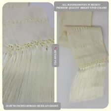 Usado, "Chal BEIGE Color Rebozo Típico Mexicano Rebozo Oro Chal Chal 94"" x 24,5" segunda mano  Embacar hacia Argentina