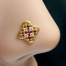 Floral Cuadrado Estilo Étnico Nariz Anillo Rosa Blanco Cz Retorcido Aro 22g - Qd comprar usado  Enviando para Brazil