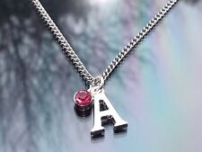 Birthstone initial necklace for sale  DARLINGTON