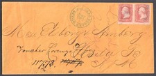 Capa envelope carimbo postal New México Territory LAS VEGAS 24 de outubro de 1868 Fancy Ty 3 comprar usado  Enviando para Brazil