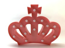 Lâmpada de modelagem de coroa de plástico rosa luzes noturnas LED decoração de quarto infantil nova comprar usado Lâmpada de modelagem de coroa de plástico rosa luzes noturnas LED decoração de quarto infantil nova comprar usado  Enviando para Brazil