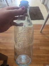 Usado, Garrafa de vidro leitoso vintage absolutamente pura feita na Itália vaca em relevo comprar usado  Enviando para Brazil