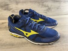Tênis de corrida Mizuno tamanho 9 Wave Rider 17 branco azul amarelo tênis atlético comprar usado  Enviando para Brazil