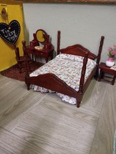 Mobília vitoriana de mogno para quarto de casa de bonecas comprar usado  Enviando para Brazil