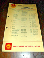 Shell lubrication chart for sale Shell lubrication chart for sale  HOLSWORTHY