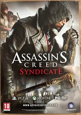 Pôster promocional Assassin's Creed: Syndicate RARO PS4 XBOX ONE 59cm x 84cm #1 comprar usado  Enviando para Brazil