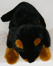 Cachorro de pelúcia macio Rottweiler preto e marrom COMMONWEALTH 15", usado comprar usado  Enviando para Brazil