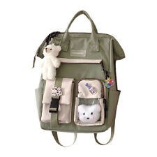 Usado, Mochila feminina moda cor contraste viagem escola mochila grande fofa (verde) comprar usado  Enviando para Brazil