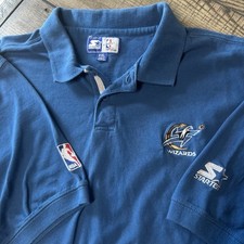Camisa polo masculina vintage Starter Washington Wizards OG logotipo Throwback algodão 2XL, usado comprar usado  Enviando para Brazil