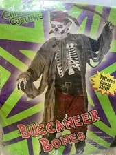   Fantasia infantil de Halloween "Buccaneer Bones" tamanho grande 12 14 10 peças fantasmagóricas comprar usado  Enviando para Brazil