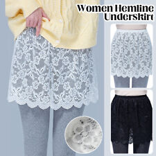 Extensor de camisa feminina para moletom oco floral renda parte superior bainha inferior saia 1 peça comprar usado  Enviando para Brazil