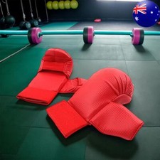 Usado, Luvas de karatê de couro ecológico luvas de kickboxing antiderrapantes ergonômicas para adultos crianças comprar usado  Enviando para Brazil
