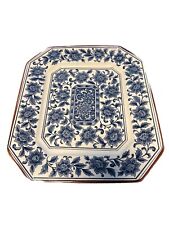 Bandeja de porcelana vintage Chinoiserie 13” X 11” decoração azul e branca floral limpa! /r, usado comprar usado  Enviando para Brazil