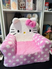 Sofá cadeira de pelúcia infantil Hello Kitty rosa e branco bolinhas comprar usado  Enviando para Brazil