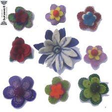 Filz Felt Blume flower Anstecknadel Badge Brosche ethno Nepal Elfen goa pixie comprar usado  Enviando para Brazil