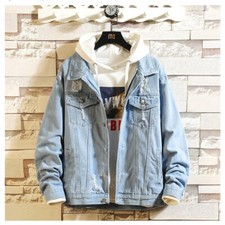 Jaqueta jeans masculina casual slim fit jaquetas tops nova, usado comprar usado  Enviando para Brazil