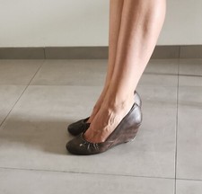 Highheels braun beliebt gebraucht kaufen  München