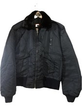 Jaqueta Bombardeiro Vintage Chifre Extra Grande Anos 80 Azul Voo Fabricada nos EUA comprar usado  Enviando para Brazil