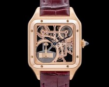 Mostrador esqueleto ouro rosa 18K Cartier Santos Dumont, usado comprar usado  Enviando para Brazil