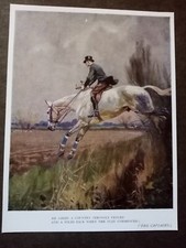 Xm31 Ephemera 1928 Picture The Captain Horse Jumps A Hedge , usado comprar usado  Enviando para Brazil