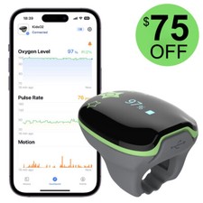 Oxímetro de pulso anel O2 recondicionado infantil Bluetooth monitor infantil o dia todo SpO2 comprar usado  Enviando para Brazil