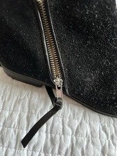 Black suede zip for sale  WIGAN