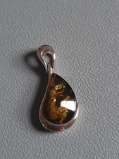 Amber teardrop pendant for sale  RIPON