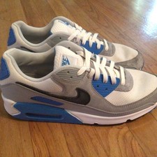 Usado, Tamanho 13 - Nike Air Max 90 Branco/Foto Azul/Pura Platina/Preto (FN6958-102) comprar usado  Enviando para Brazil