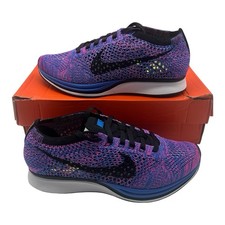Tênis de corrida Nike Flyknit Racer masculino 5 feminino 6.5 rosa azul 526628-400 comprar usado  Enviando para Brazil