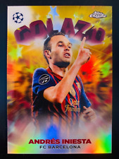 2022-23 Topps Chrome Golazo Andres Iniesta Barcelona cartão refrator dourado # 11/50 comprar usado  Enviando para Brazil