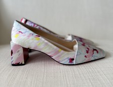 Christian Louboutin Tecido Tie Dye Sapatos de Salto Bloco Multicolorido Tamanho 40 NOVO comprar usado  Enviando para Brazil