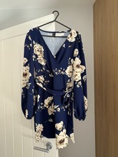 Blue flowered dress for sale  WARRINGTON